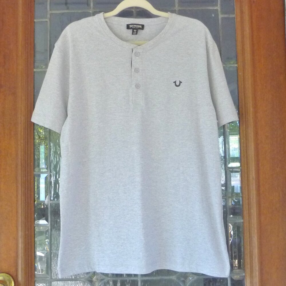 TRUE RELIGION HENLEY SHIRT LARGE
